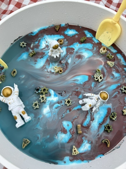 Sensory Play - Hot air balloon and outer space